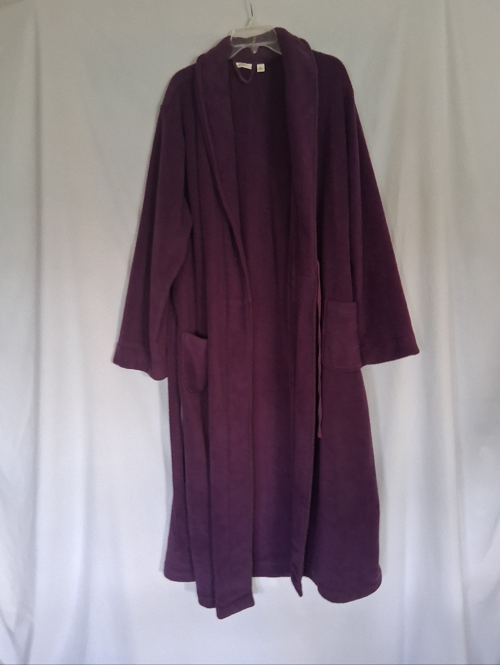 L.L.Bean Plush Long Robe in Plum